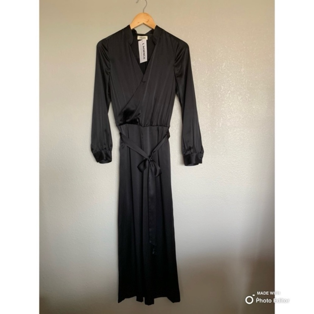 L’AGENCE Black Long Sleeve Jumpsuit Size XS NWT SAMPLE